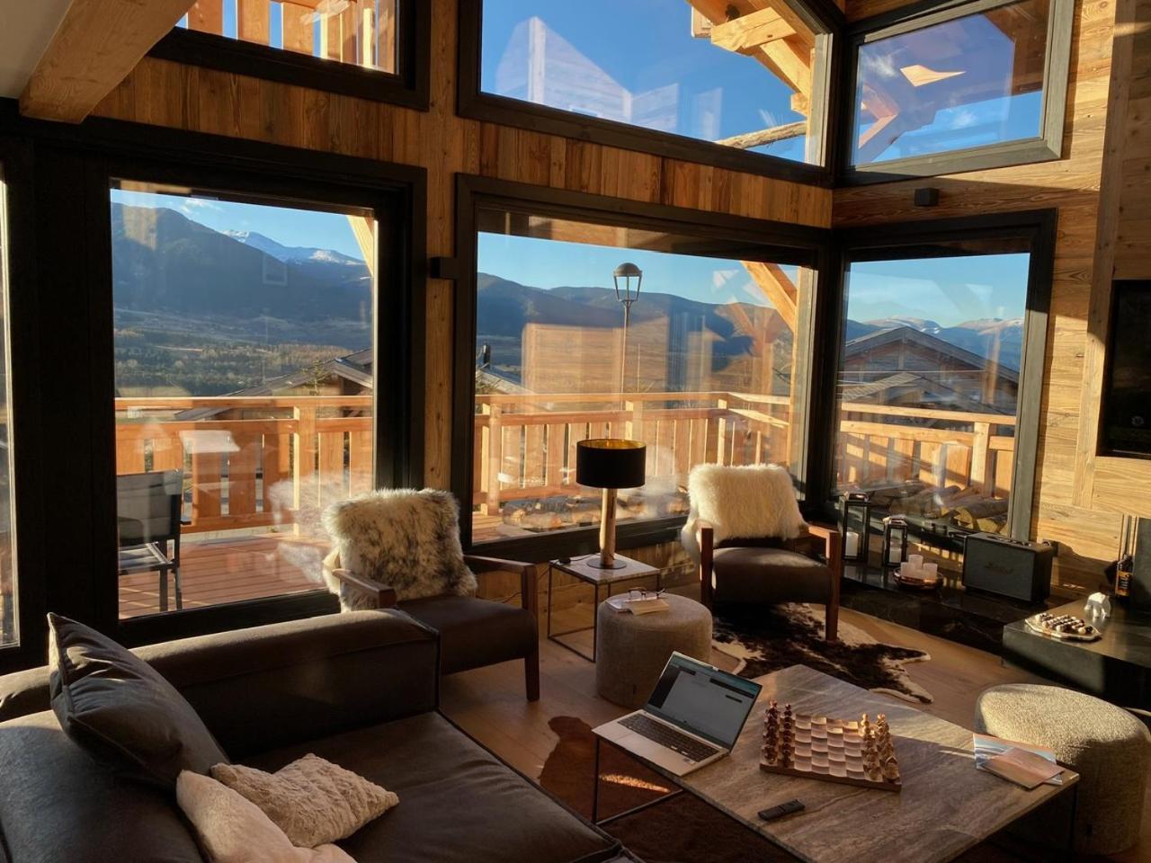 Chalet Aguila - Jacuzzi Et Sauna Panoramique - Construit En 2023 Bolquere Pyrenees 2000 المظهر الخارجي الصورة